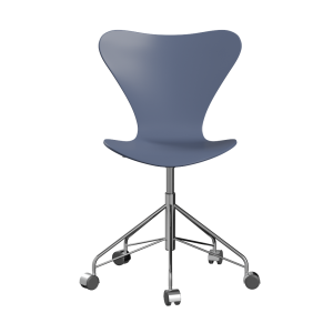 FRITZ HANSEN krzesło obrotowe SERIES 7 fornir lakierowany, błękit zmierzchu