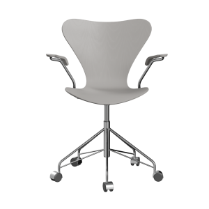 FRITZ HANSEN krzesło obrotowe z podłokietnikami SERIES 7 fornir barwiony, szarość 9