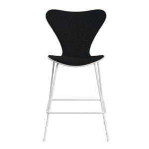 FRITZ HANSEN krzesło barowe SERIES 7 64cm barwiony fornir, tapicerowany front
