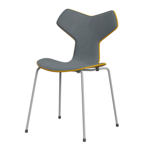 FRITZ HANSEN krzesło GRAND PRIX barwiony fornir, tapicerowany front