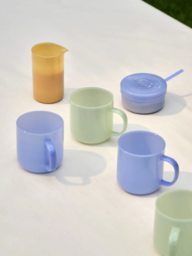Borosilicate Jug S jade yellow_Cuisine Bowl light blue jade_Borosilicate Mug set of 2 jade light blue and jade light green.jpg