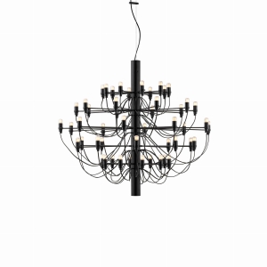 FLOS żyrandol lampa wisząca 2097/50 czarny mat, matowe żarówki