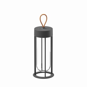 FLOS lampa przenośna IN VITRO antracyt
