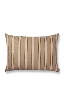 FERM LIVING poduszka BROWN COTTON paski duża