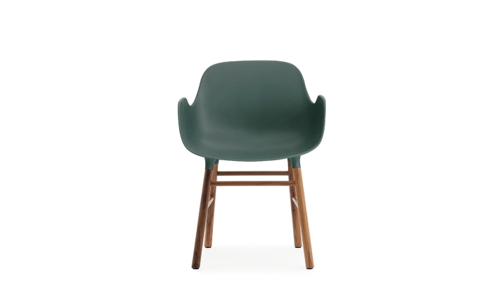 NORMANN COPENHAGEN krzesło z podłokietnikami FORM WOOD orzech/zielone