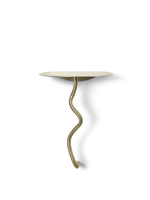 FERM LIVING stolik CURVATURE mosiądz