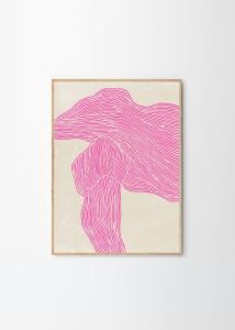 THE POSTER CLUB druk artystyczny THE LINE - PINK