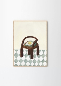 THE POSTER CLUB druk artystyczny CHAIR WITH FRUIT
