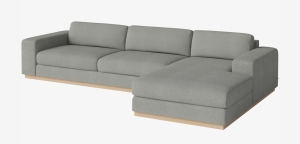 BOLIA sofa 4-osobowa z szezlongiem 2 SEPIA podstawa dąb olejowany