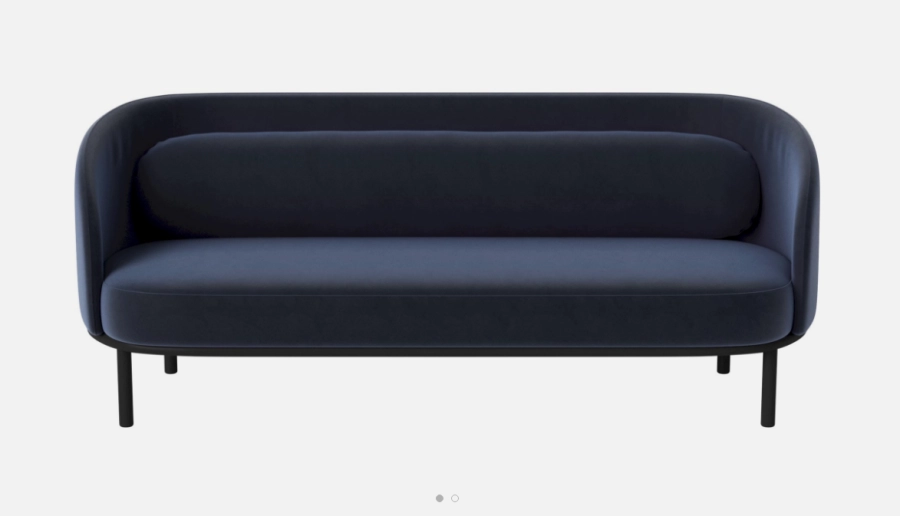 BOLIA skandynawska sofa 3-osobowa FUUGA z czarnymi nóżkami
