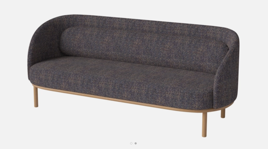 BOLIA skandynawska sofa 3-osobowa FUUGA z dębowymi nóżkami