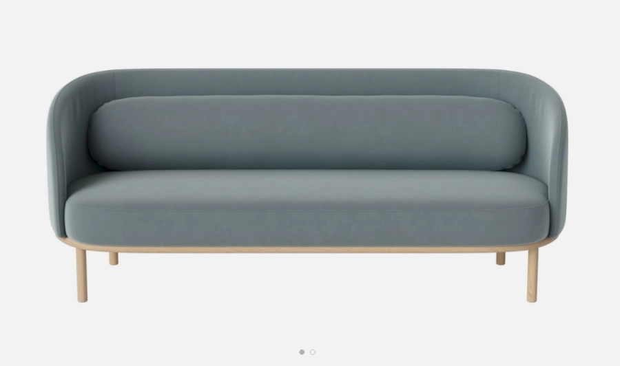 BOLIA skandynawska sofa 3-osobowa FUUGA z białymi nóżkami