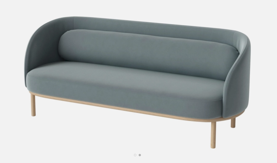 BOLIA skandynawska sofa 3-osobowa FUUGA z białymi nóżkami
