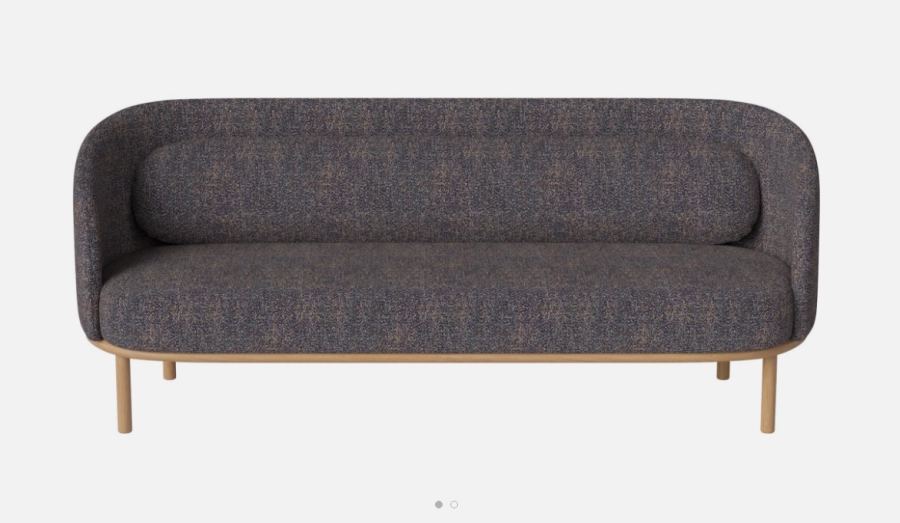 BOLIA skandynawska sofa 3-osobowa FUUGA z dębowymi nóżkami