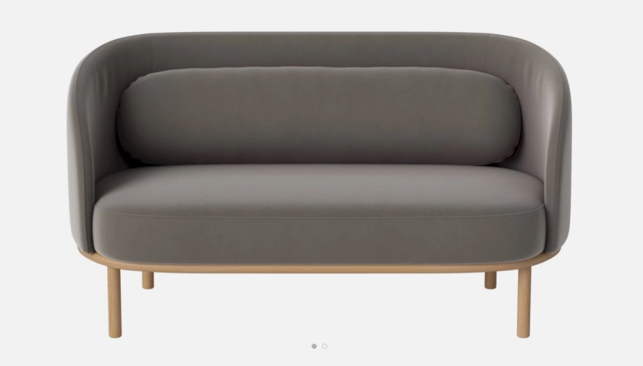 BOLIA skandynawska  sofa 2-osobowa FUUGA z olejowanymi nóżkami