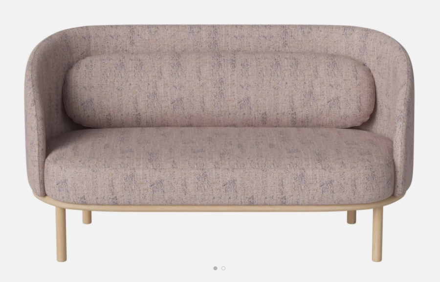 BOLIA skandynawska  sofa 2-osobowa FUUGA z białymi, olejowanymi nóżkami