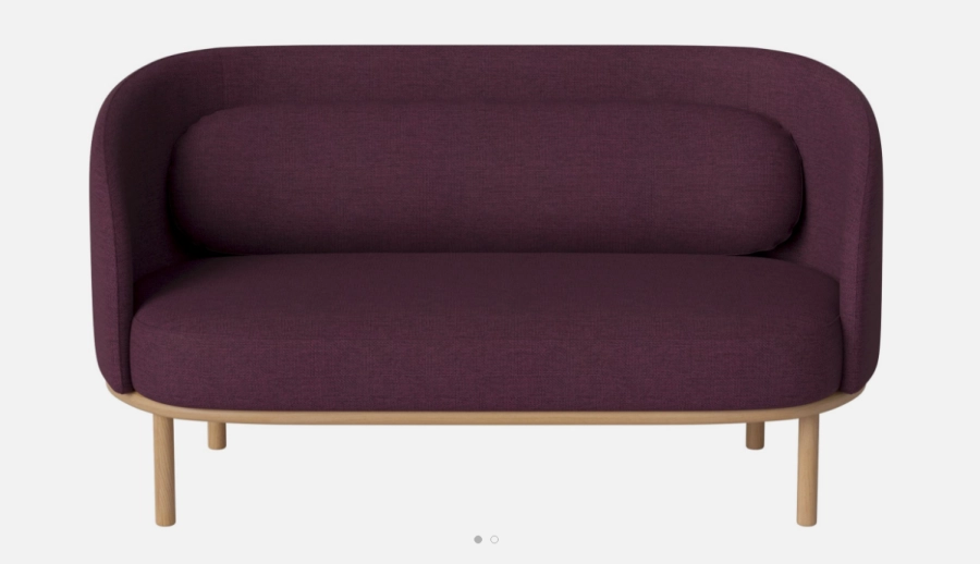 BOLIA skandynawska  sofa 2-osobowa FUUGA z olejowanymi nóżkami