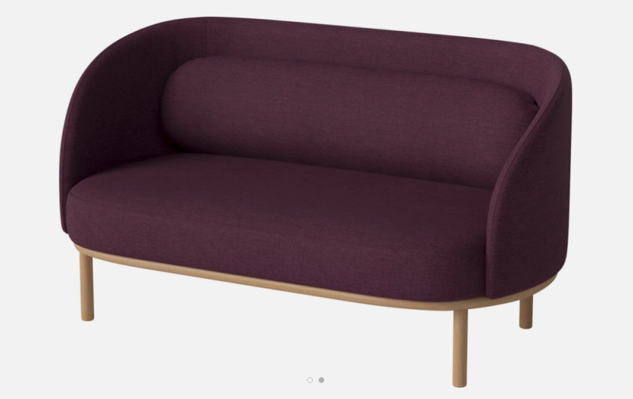 BOLIA skandynawska  sofa 2-osobowa FUUGA z olejowanymi nóżkami