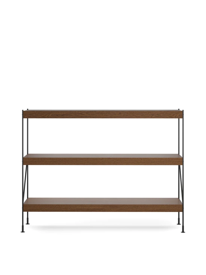 7365849_Zet_Storage_System_H114_L150_Dark_Stained_Oak_Black_Steel_Front.webp