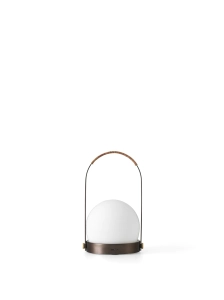 AUDO COPENHAGEN lampa przenośna CARRIE brązowy mosiądz / skóra