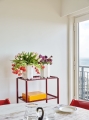 Arcs Vase white_Arcs Trolley High auburn red_Colour Storage S egg yolk_Sobremesa Plate 18,5 Set of 2 blue.jpg