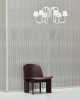 Apollo Chandelier 6 arm_Chisel Lounge Chair dark bordeaux wb lacquered beech.jpg