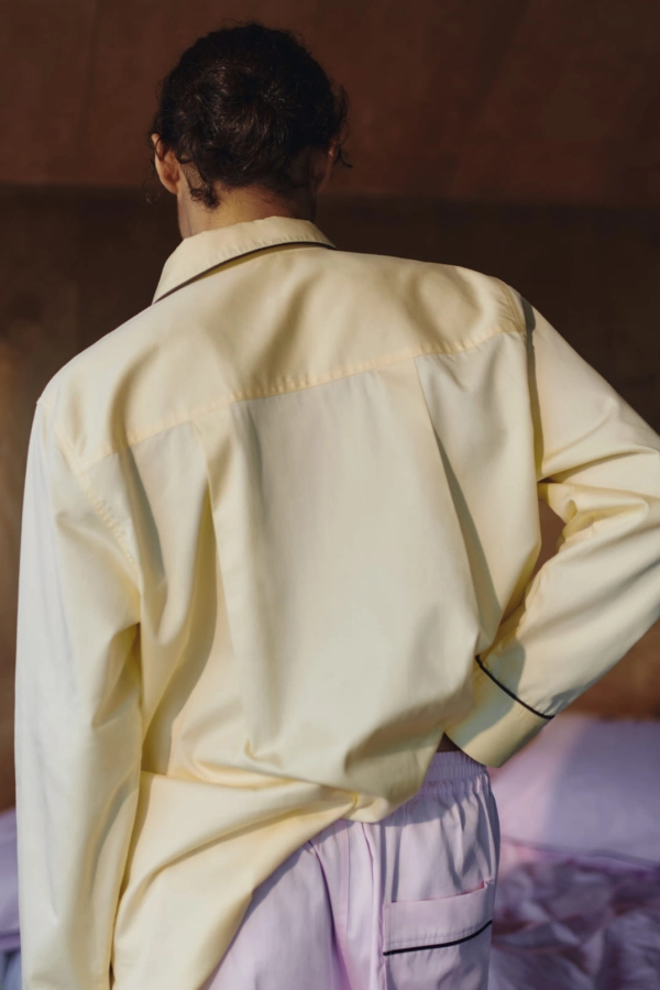 Outline Pyjama LS Shirt soft yellow_Outline Pyjama Shorts soft pink.jpg