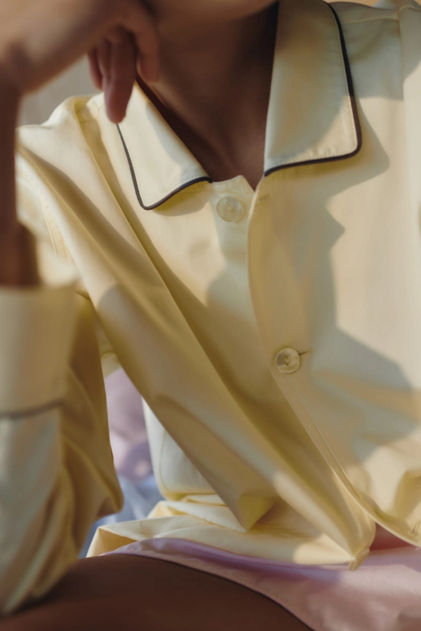 Outline Pyjama LS Shirt soft yellow_Outline Pyjama Shorts soft pink 01.jpg
