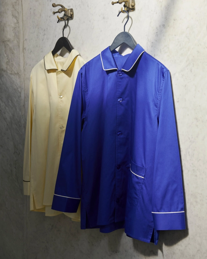 Coat Hanger black_deep blue_Outline Pyjama LS Shirt SM soft yellow_vivid blue.jpg