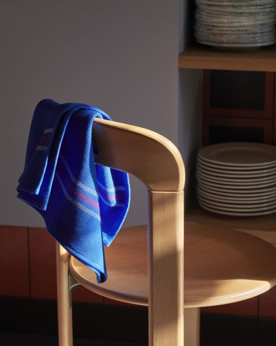 Canteen Tea Towel blue and fuchsia_Rey Chair golden wb lacquer beech.jpg