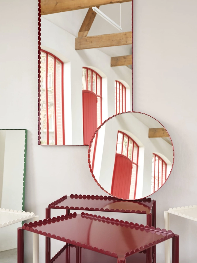 Arcs Mirror green_red_burgundy_Arcs Trolley Low auburn red_Studio Visit.jpg