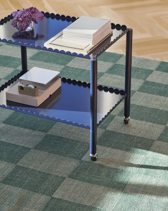 Arcs Trolley Low steel blue_Check Rug green S check.jpg