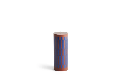 HAY świeca COLUMN brązowo - niebieska  M 