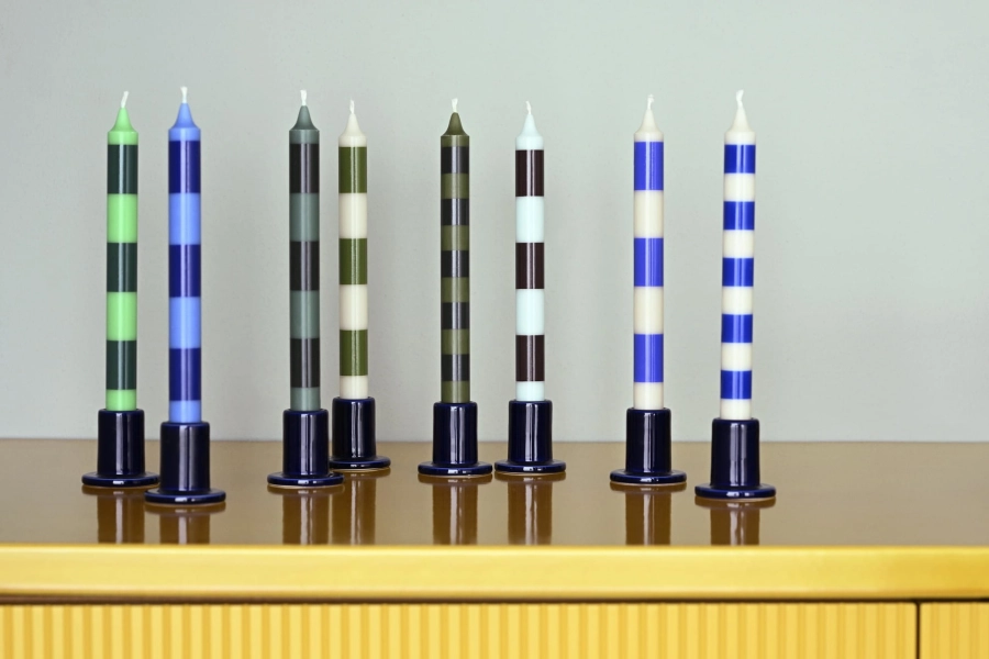 Stripe Candle Set of 4 blues_greens_crisp.jpg