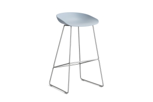 HAY krzesło barowe ABOUT A STOOL AAS38 HIGH  slate blue 2.0 / stalowa podstawa 