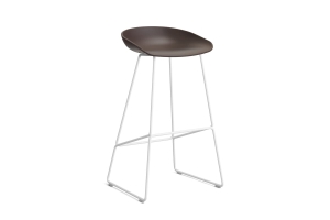 HAY krzesło barowe ABOUT A STOOL AAS38 HIGH  raisin 2.0 / biała podstawa 