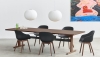 AAC 212 black 2.0 shell wb lacquer walnut base_Passerelle Table wb lacquer walnut black powder coated crossbar_Nelson Ball Bubble Pendant M.jpg