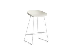 HAY krzesło barowe ABOUT A STOOL AAS38 LOW  melange cream 2.0 / biała podstawa 
