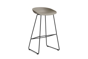 HAY krzesło barowe ABOUT A STOOL AAS38 HIGH khaki 2.0 / czarna podstawa 