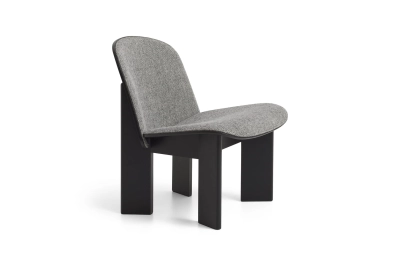 HAY fotel tapicerowany CHISEL czarny dąb  / tapicerowany front