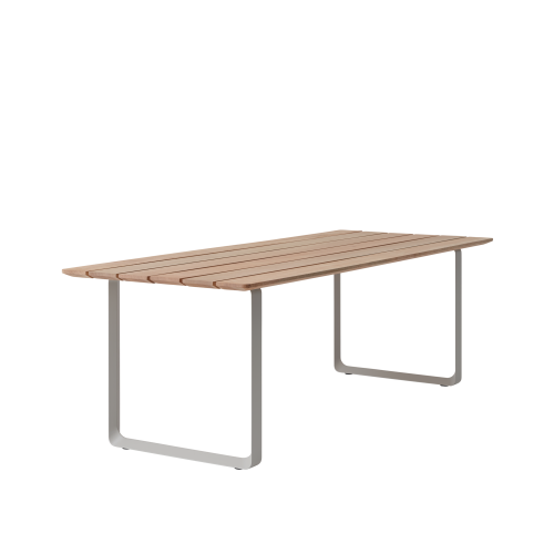 MUUTO stół ogrodowy 70/70 szary / Sapele Mahogany