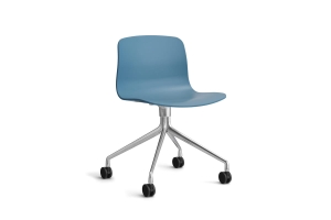 HAY krzesło obrotowe na kółkach ABOUT A CHAIR AAC14 azure blue 2.0 / srebrny