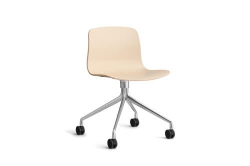 HAY krzesło obrotowe na kółkach ABOUT A CHAIR AAC14 pale peach 2.0 / srebrny
