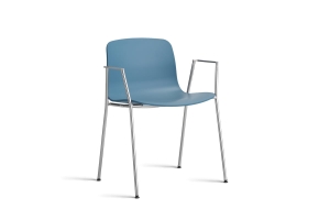 HAY krzesło z podłokietnikami ABOUT A CHAIR AAC18 azure blue 2.0 / chrom
