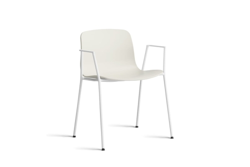 HAY krzesło z podłokietnikami ABOUT A CHAIR AAC18 melange cream 2.0 / biały