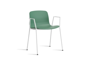 HAY krzesło z podłokietnikami ABOUT A CHAIR AAC18 teal green 2.0 / biały