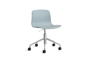 HAY krzesło obrotowe na kółkach z regulacją wysokości ABOUT A CHAIR AAC50 dusty blue 2.0 / srebrny