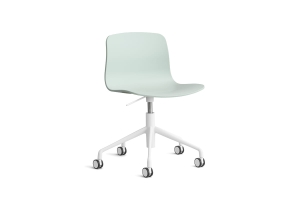 HAY krzesło obrotowe na kółkach z regulacją wysokości ABOUT A CHAIR AAC50 dusty mint 2.0 / biały