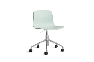 HAY krzesło obrotowe na kółkach z regulacją wysokości ABOUT A CHAIR AAC50 dusty mint 2.0 / srebrny