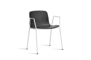 HAY krzesło z podłokietnikami ABOUT A CHAIR AAC18 black 2.0 / biały